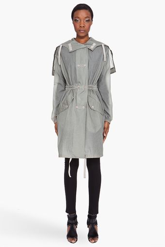  Military Grey Hooded Windbreaker 
