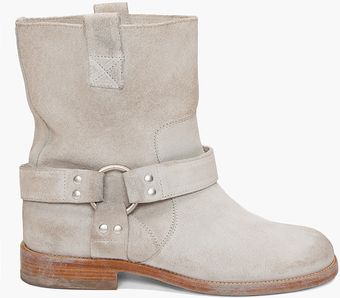 Maison Martin Margiela Suede Motorcycle Boots - Lyst