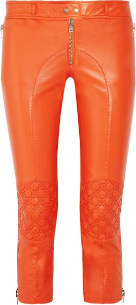 McQ by Alexander McQueen Leather Skinny Biker Pants - Lyst