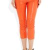 Mcq By Alexander Mcqueen Leather Skinny Biker Pants in Orange - Lyst