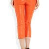 Mcq By Alexander Mcqueen Leather Skinny Biker Pants in Orange - Lyst