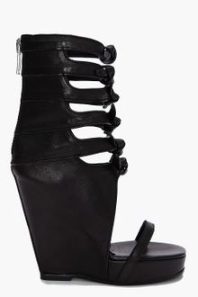Rick Owens Multi-Strap Open Wedges - Lyst