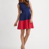 Shoshanna Aline Dress in Blue (black) - Lyst
