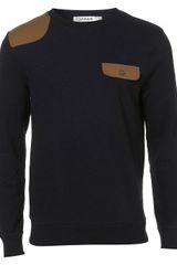 Topman  Twill Patch Sweatshirt