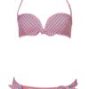 Topshop Stripe Bandeau Bikini in Pink - Lyst