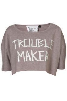 Topshop Trouble Maker Crop By Tee and Cake - Lyst