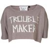 Topshop Trouble Maker Crop By Tee and Cake in Pink - Lyst