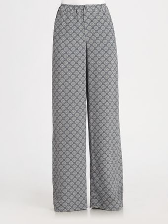 Vince Printed Silk Pajama Pants - Lyst