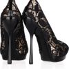 Alexander Mcqueen Lacecovered Pumps in Black - Lyst