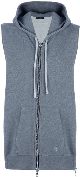 Balmain Hooded Gilet in Gray for Men (grey) - Lyst