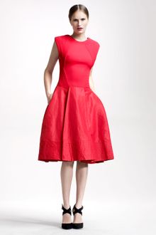 Donna Karan New York Pleated Taffeta Dress - Lyst