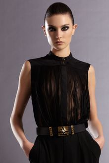 Gucci Pleated Short-sleeve Shirt - Lyst
