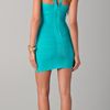 Hervé Léger V Neck Dress in Blue (peacock) - Lyst