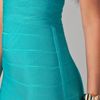Hervé Léger V Neck Dress in Blue (peacock) - Lyst