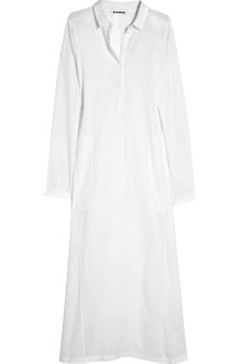 Jil Sander Cotton-Blend Shirt Dress - Lyst