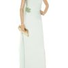 Marchesa Oneshoulder Silkcrepe Gown in Green - Lyst