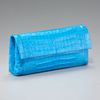 Nancy Gonzalez Crocodile Foldover Clutch in Blue (gray)