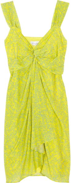 Paul & Joe Printed Cotton and Silkblend Dress in Yellow - Lyst
