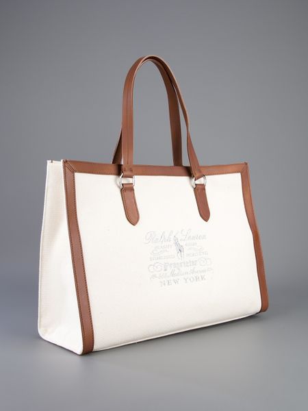 ralph lauren cream handbag