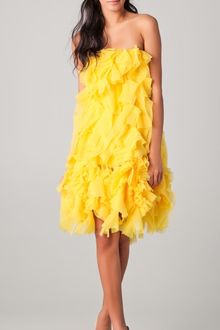 Reem Acra Ruffled Cocktail Dress - Lyst