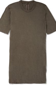 Rick Owens Long Silk-blend Jersey T-shirt - Lyst