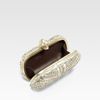 Alexander Mcqueen Metallic Leather Skull Clutch in Gold - Lyst