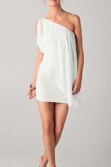 Alice + Olivia Draped One Shoulder Dress - Lyst