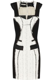 Antonio Berardi Bouclé-Tweed And Crepe Dress - Lyst