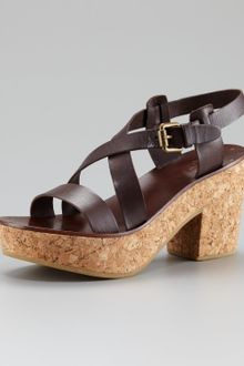 Ash Strappy Cork Platform Sandal - Lyst