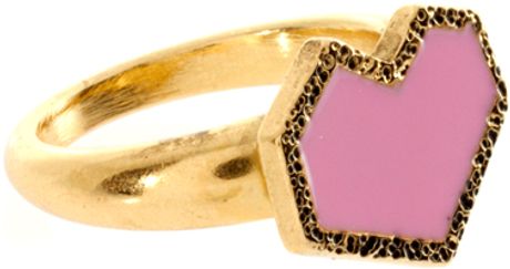 Asos Collection Asos Digital Heart Ring in Pink - Lyst