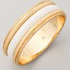 Belle Noel Enameled Snake Chain Bangle in White - Lyst