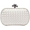 Bottega Veneta Mini Knot Clutch in White - Lyst