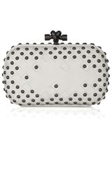 Bottega Veneta Studded Intrecciato Leather Knot Clutch