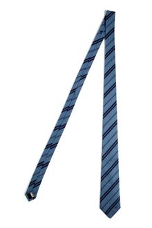 Burberry Stone Blue Striped Rohan Silk/cotton Tie - Lyst