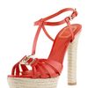 Dior Patent Platform Espadrille Sandal in Red (blue) - Lyst
