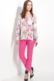 Elizabeth And James Printed Silk Top - Lyst