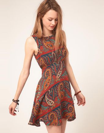 Free People Paisley Skater Dress - Lyst