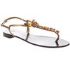 Giuseppe Zanotti Embellished Flat Sandal in Gold (brown) - Lyst