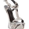 Giuseppe Zanotti Cutout Wedge Sandal in Animal (grey) - Lyst