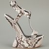 Giuseppe Zanotti Cutout Wedge Sandal in Animal (grey) - Lyst