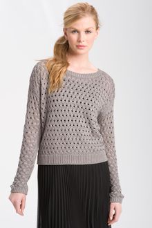 Halogen Long Sleeve Textured Sweater - Lyst