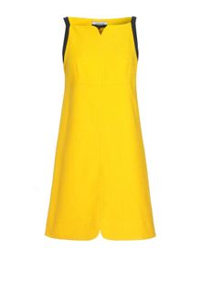 Jaeger Navy Trim Dress - Lyst