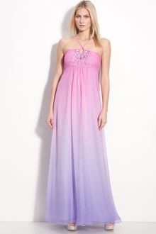 Js Boutique Beaded Ombré Chiffon Gown - Lyst