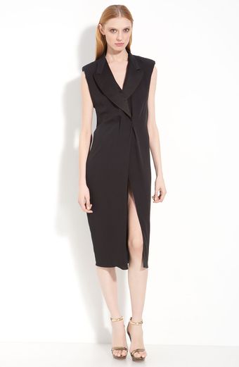  Crepe Georgette Tuxedo Dress 