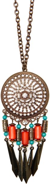 Mango Touch  Long Ethnic Necklace in Multicolor (co) - Lyst
