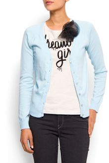 Mango Basic Cardigan - Lyst