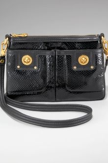 Marc By Marc Jacobs Turnlock Shine Percy Python-embossed Crossbody - Lyst