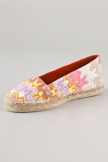 Missoni Flat Espadrilles - Lyst