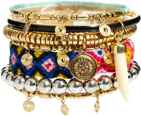 River Island Mixed Tribal Bracelets in Multicolor (multi) - Lyst