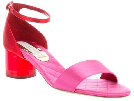 Stella Mccartney Structured Sandal in Pink - Lyst